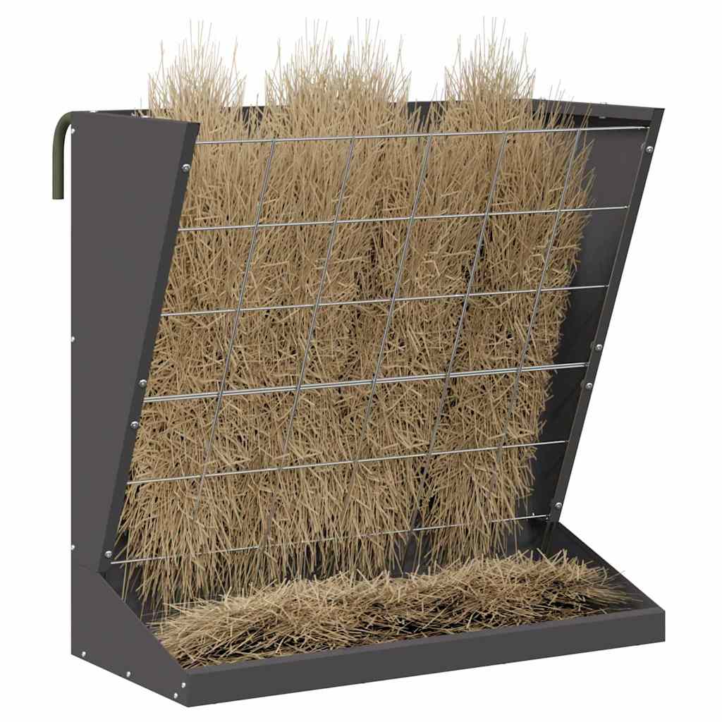 vidaXL Hooihouder Zwart 71 x 33 x 70 cm Koudgewalst Staal