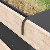 vidaXL Hooihouder Zwart 71 x 33 x 70 cm Koudgewalst Staal