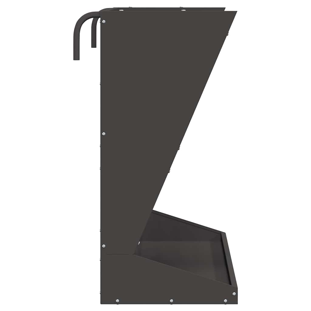 vidaXL Hooihouder Zwart 71 x 33 x 70 cm Koudgewalst Staal