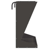 vidaXL Hooihouder Zwart 71 x 33 x 70 cm Koudgewalst Staal