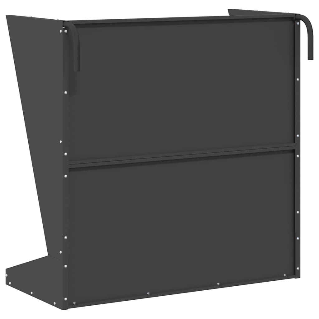 vidaXL Hooihouder Zwart 71 x 33 x 70 cm Koudgewalst Staal