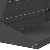 vidaXL Hooihouder Zwart 71 x 33 x 70 cm Koudgewalst Staal