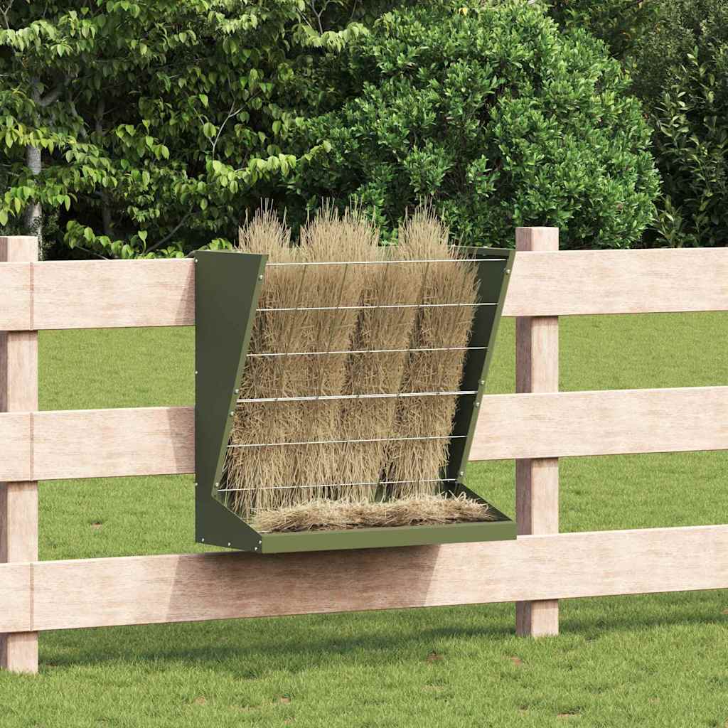 vidaXL Hooihouder Zwart 71 x 33 x 70 cm Koudgewalst Staal