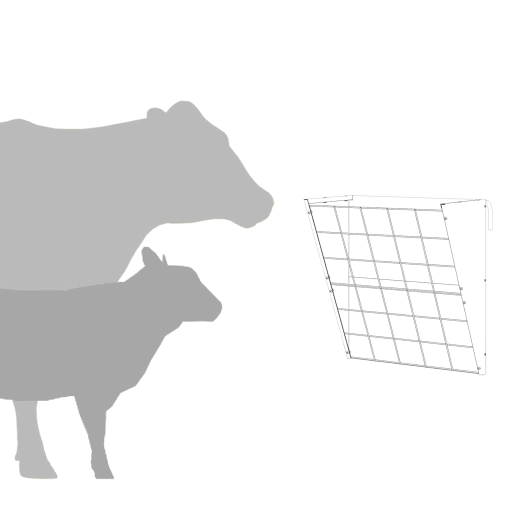 vidaXL Hanging Hay Feeder Black 61 x 33 x 66 cm Cold Rolled Steel