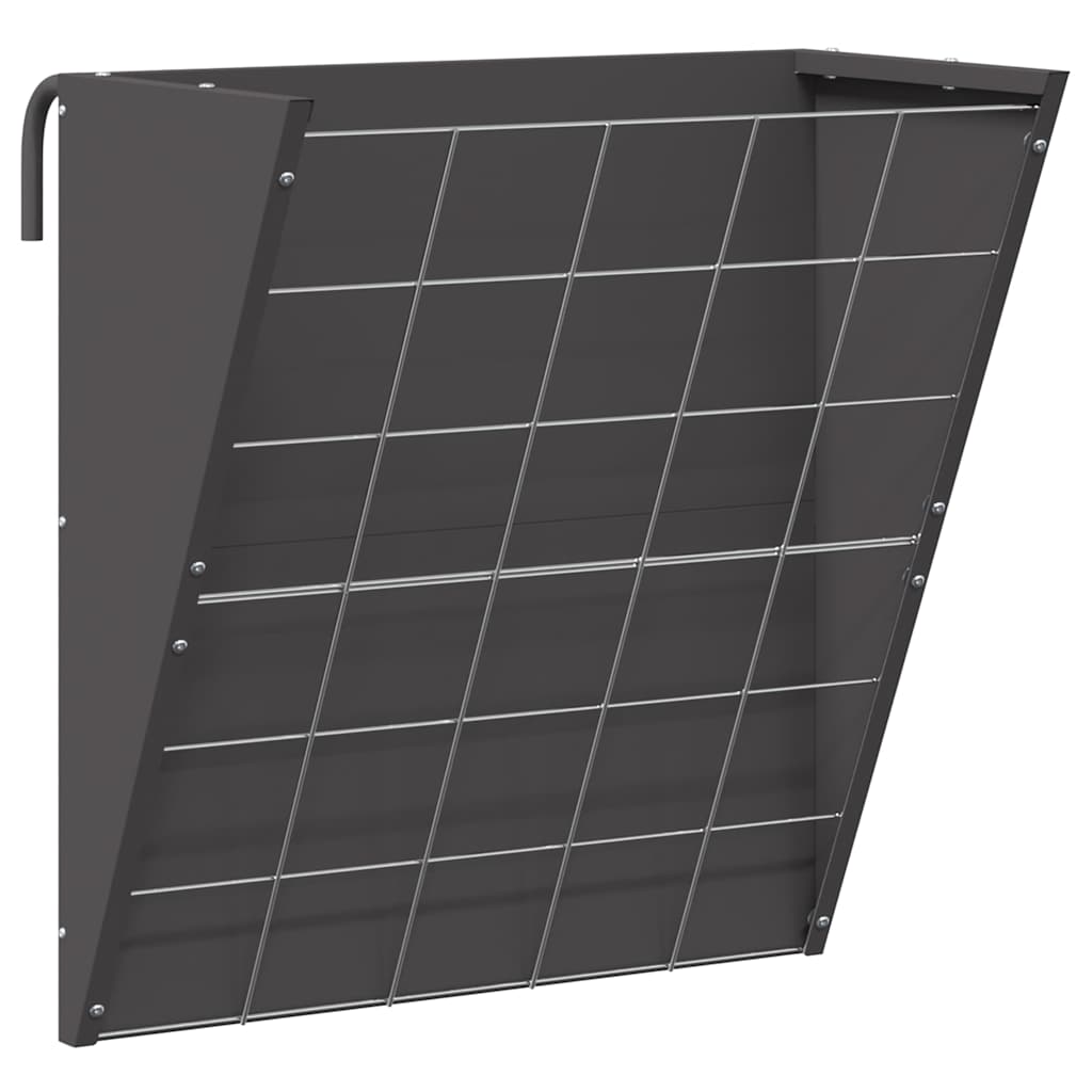 vidaXL Hanging Hay Feeder Black 61 x 33 x 66 cm Cold Rolled Steel