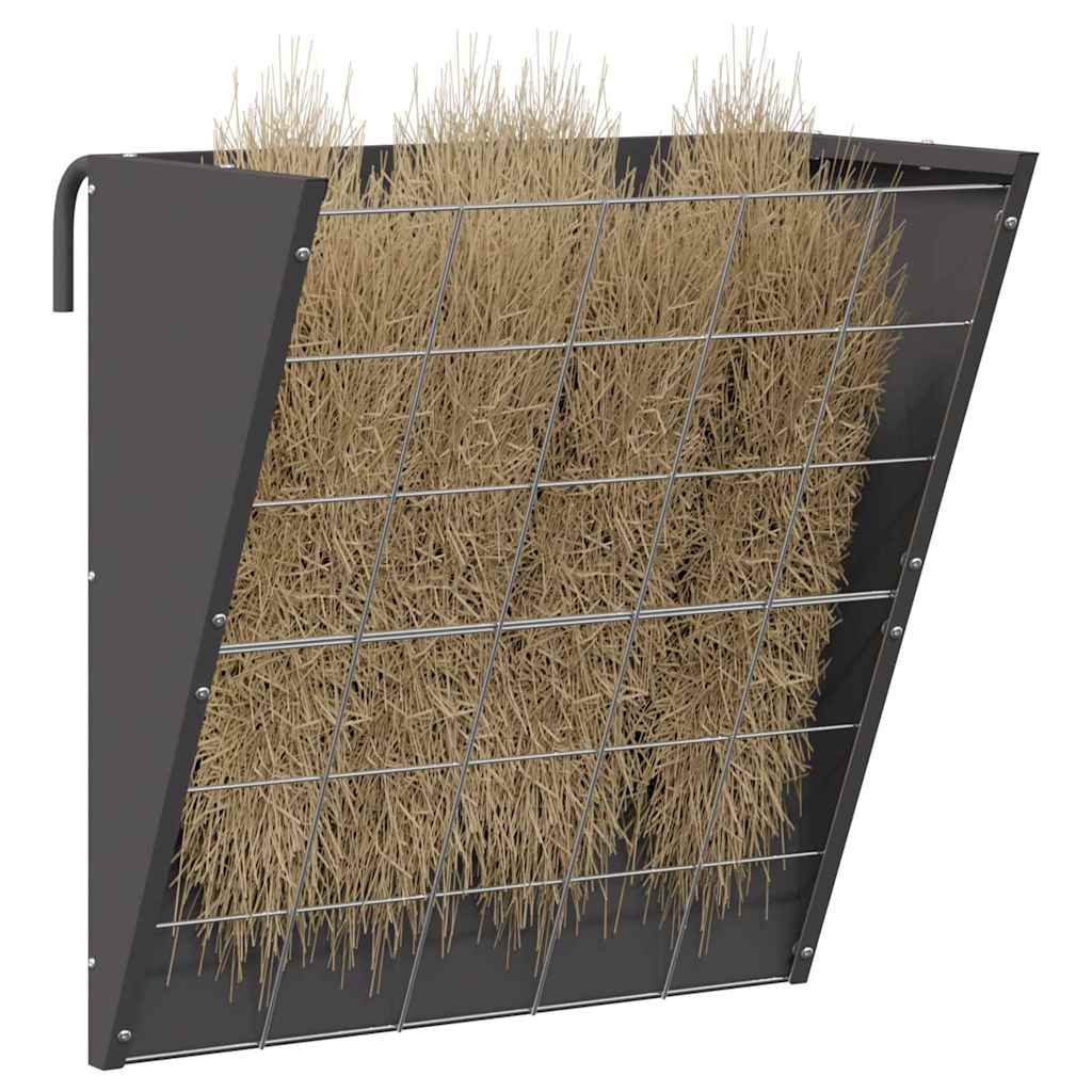 vidaXL Hanging Hay Feeder Black 61 x 33 x 66 cm Cold Rolled Steel