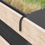 vidaXL Hanging Hay Feeder Black 61 x 33 x 66 cm Cold Rolled Steel
