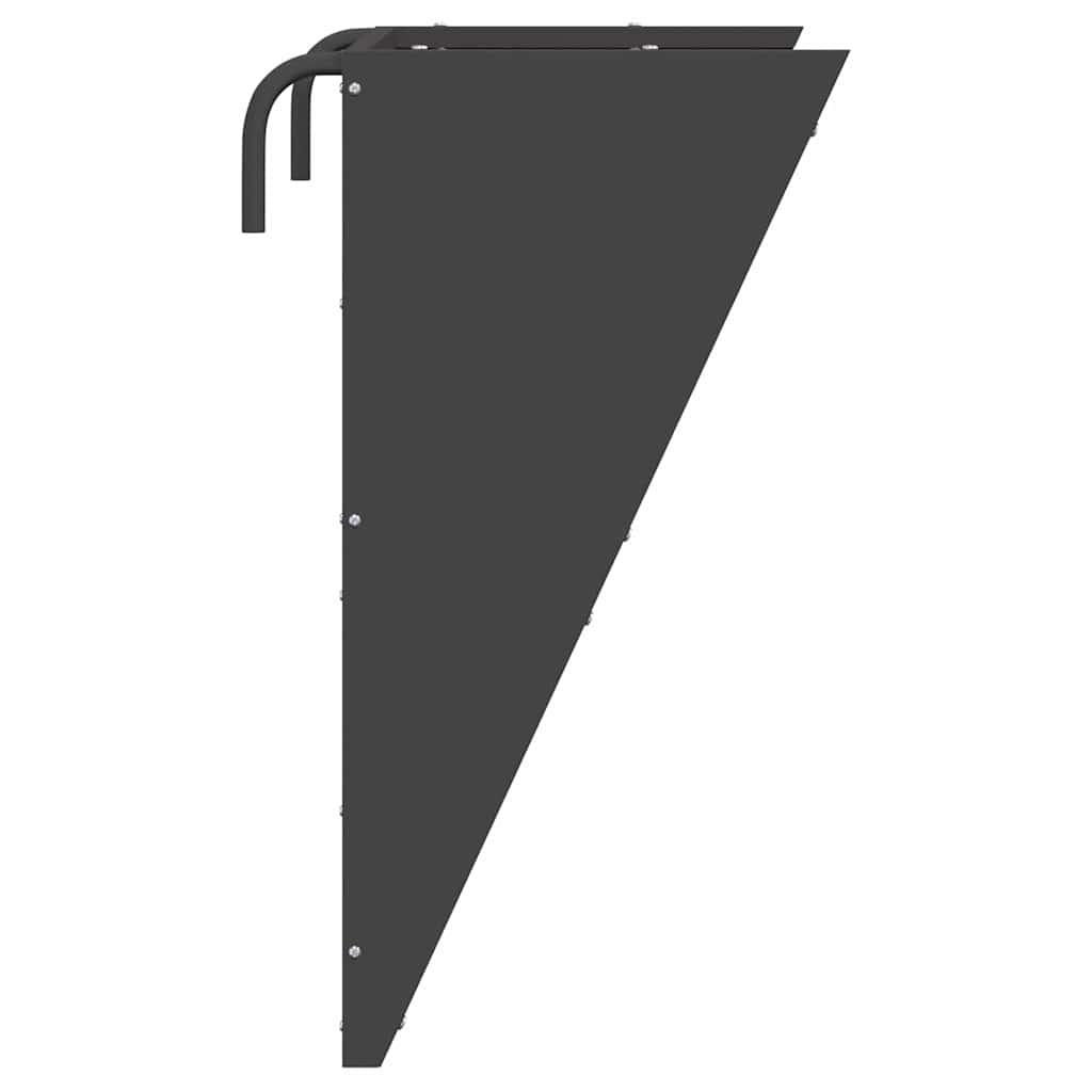 vidaXL Hanging Hay Feeder Black 61 x 33 x 66 cm Cold Rolled Steel