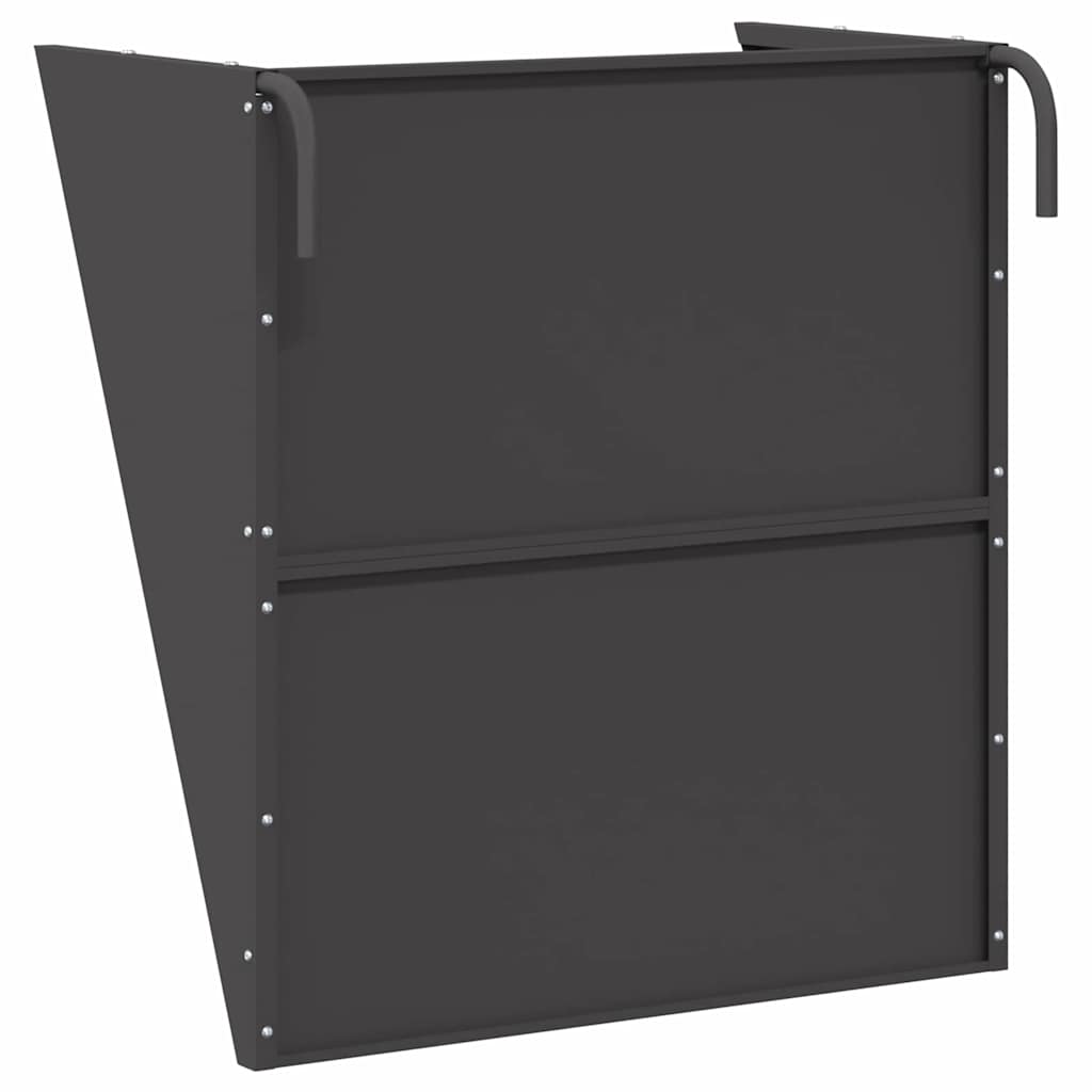 vidaXL Hanging Hay Feeder Black 61 x 33 x 66 cm Cold Rolled Steel