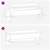 vidaXL Kip trekvoeder Zwart 48,5 x 39,5 x 19 cm Koudgewalst Staal