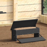 vidaXL Kip trekvoeder Zwart 48,5 x 39,5 x 19 cm Koudgewalst Staal