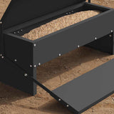 vidaXL Kip trekvoeder Zwart 48,5 x 39,5 x 19 cm Koudgewalst Staal