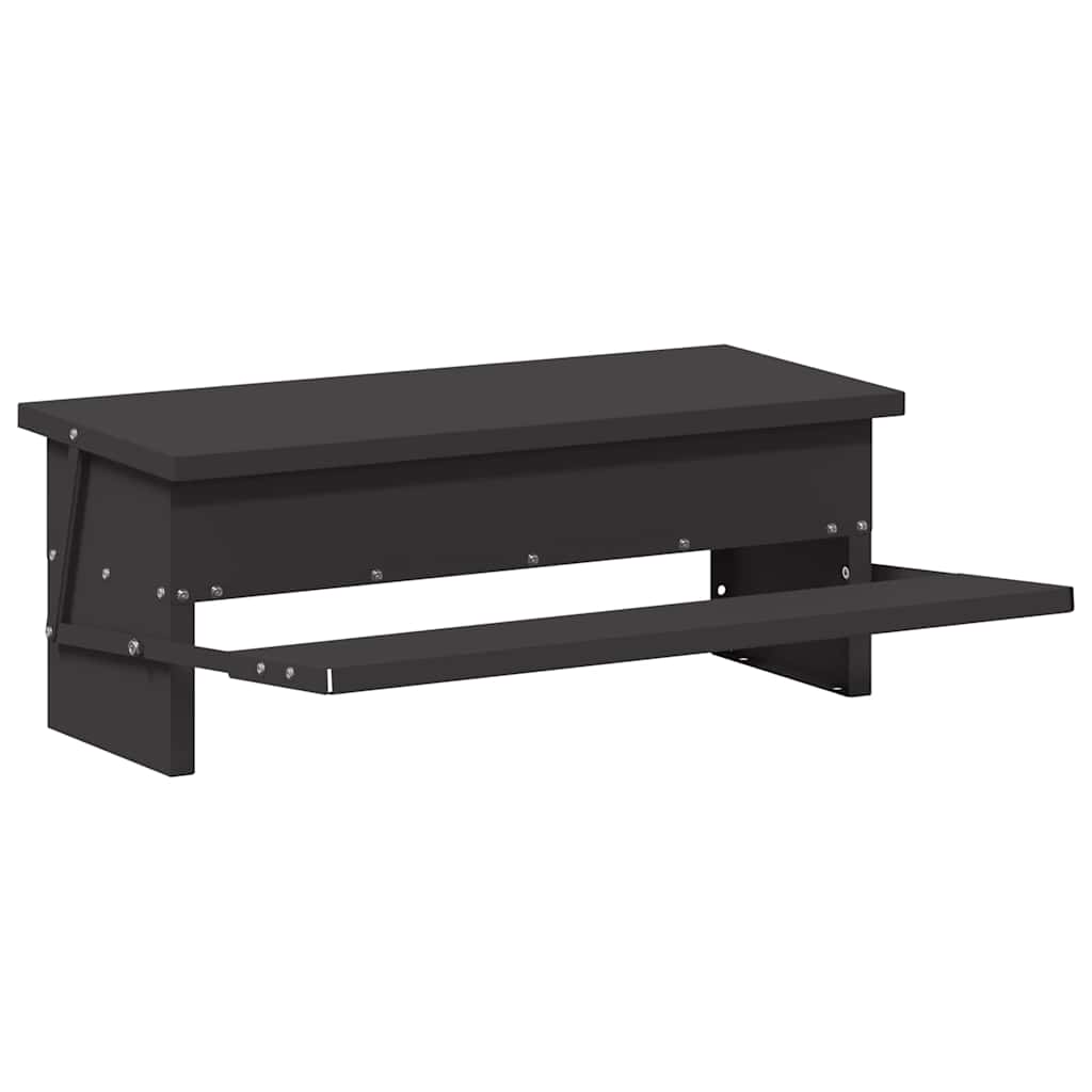 vidaXL Kip trekvoeder Zwart 48,5 x 39,5 x 19 cm Koudgewalst Staal