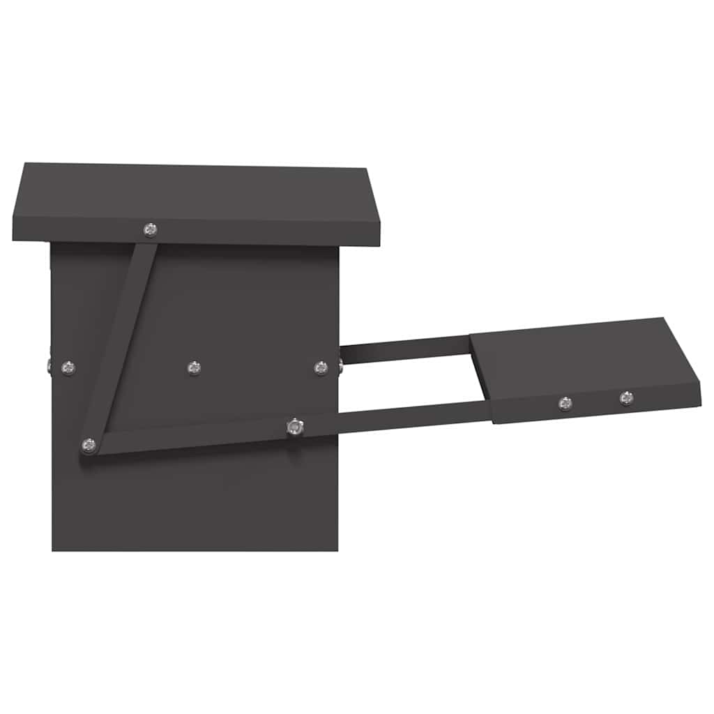 vidaXL Kip trekvoeder Zwart 48,5 x 39,5 x 19 cm Koudgewalst Staal