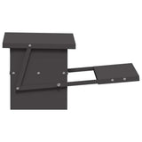 vidaXL Kip trekvoeder Zwart 48,5 x 39,5 x 19 cm Koudgewalst Staal