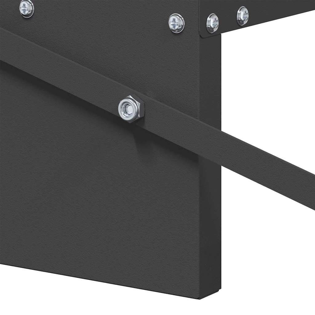 vidaXL Kip trekvoeder Zwart 48,5 x 39,5 x 19 cm Koudgewalst Staal