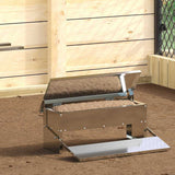 vidaXL Kip trekvoeder Zwart 48,5 x 39,5 x 19 cm Koudgewalst Staal