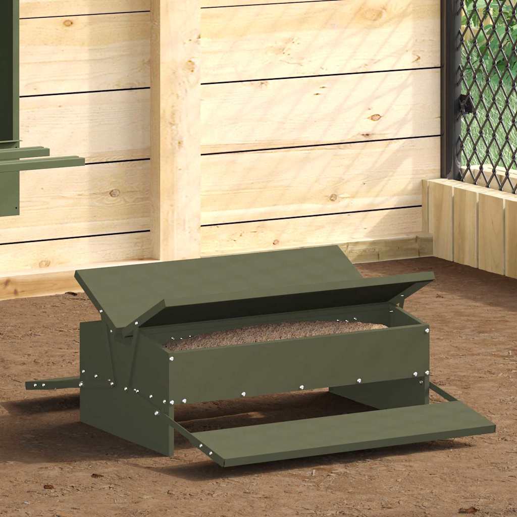 vidaXL Kip trekvoeder Zwart 48,5 x 39,5 x 19 cm Koudgewalst Staal