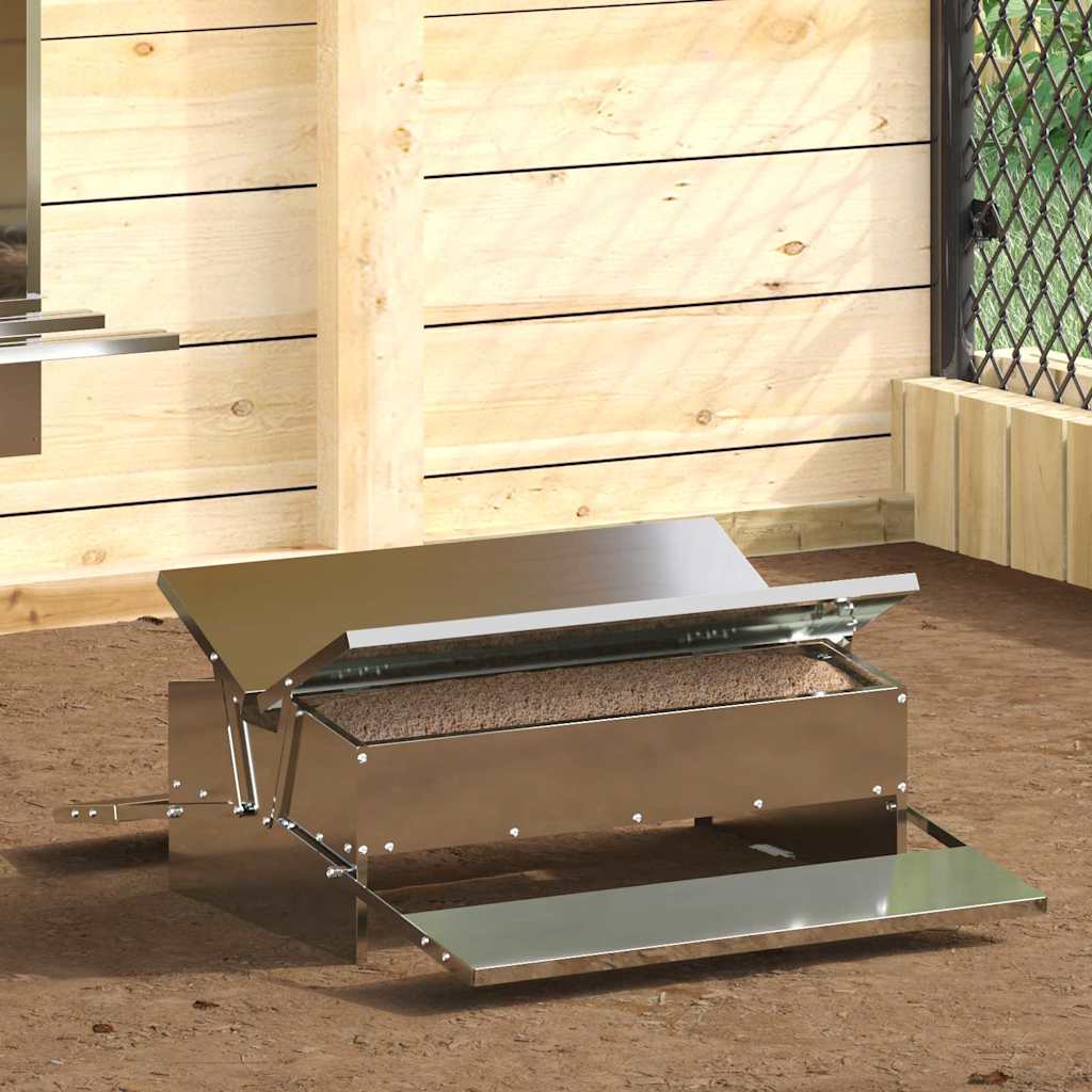 vidaXL Kip trekvoeder Zwart 48,5 x 39,5 x 19 cm Koudgewalst Staal