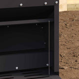 vidaXL Chicken Feeder Black 25x42x40 cm Cold Rolled Steel