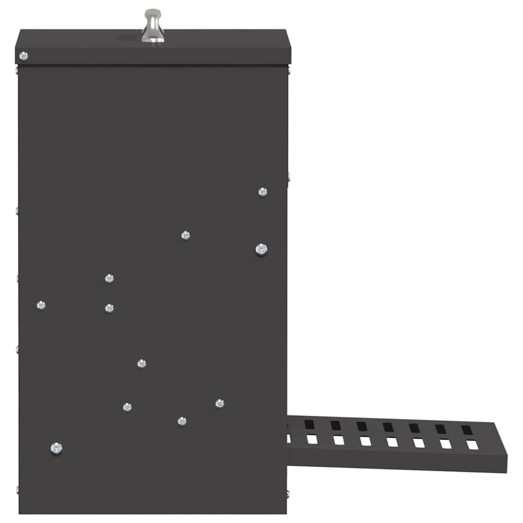 vidaXL Chicken Feeder Black 25x42x40 cm Cold Rolled Steel
