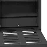 vidaXL Chicken Feeder Black 25x42x40 cm Cold Rolled Steel