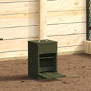 vidaXL Chicken Feeder Black 25x42x40 cm Cold Rolled Steel