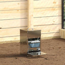 vidaXL Chicken Feeder Black 25x42x40 cm Cold Rolled Steel
