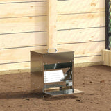 vidaXL Chicken Feeder Black 25x42x40 cm Cold Rolled Steel