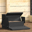 vidaXL Chicken Feeder Black 50 x 40 x 29 cm Cold-Rolled Steel