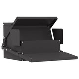 vidaXL Chicken Feeder Black 50 x 40 x 29 cm Cold-Rolled Steel