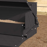 vidaXL Chicken Feeder Black 50 x 40 x 29 cm Cold-Rolled Steel