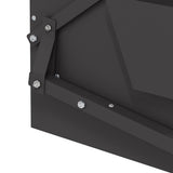 vidaXL Chicken Feeder Black 50 x 40 x 29 cm Cold-Rolled Steel