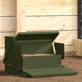 vidaXL Chicken Feeder Black 50 x 40 x 29 cm Cold-Rolled Steel