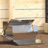 vidaXL Chicken Feeder Black 50 x 40 x 29 cm Cold-Rolled Steel