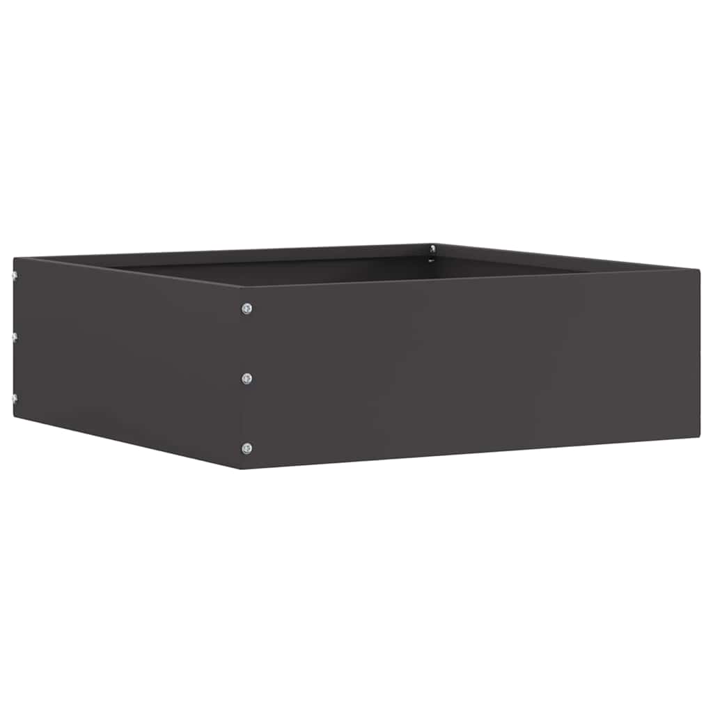 vidaXL Lawn Edging Black 40 x 40 x 13 cm Steel