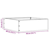 vidaXL Lawn Edging Black 40 x 40 x 13 cm Steel