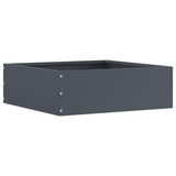 vidaXL Lawn Edging Black 40 x 40 x 13 cm Steel