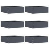 vidaXL Lawn Edging Black 40 x 40 x 13 cm Steel