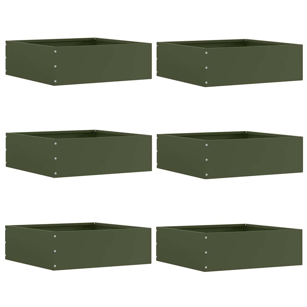 vidaXL Lawn Edging Black 40 x 40 x 13 cm Steel