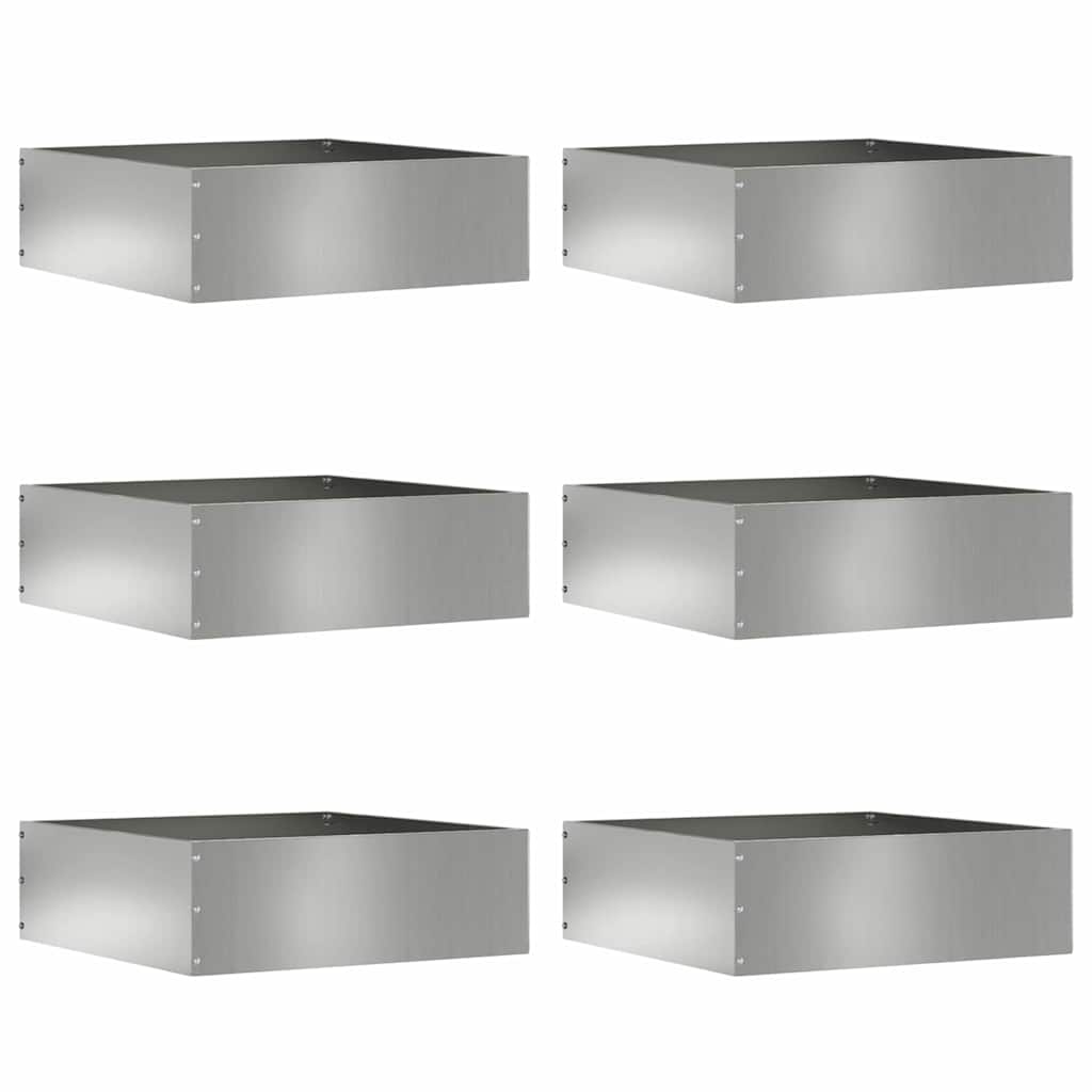 vidaXL Lawn Edging Black 40 x 40 x 13 cm Steel
