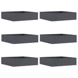 vidaXL Lawn Edging Black 40 x 40 x 13 cm Steel