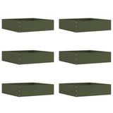 vidaXL Lawn Edging Black 40 x 40 x 13 cm Steel