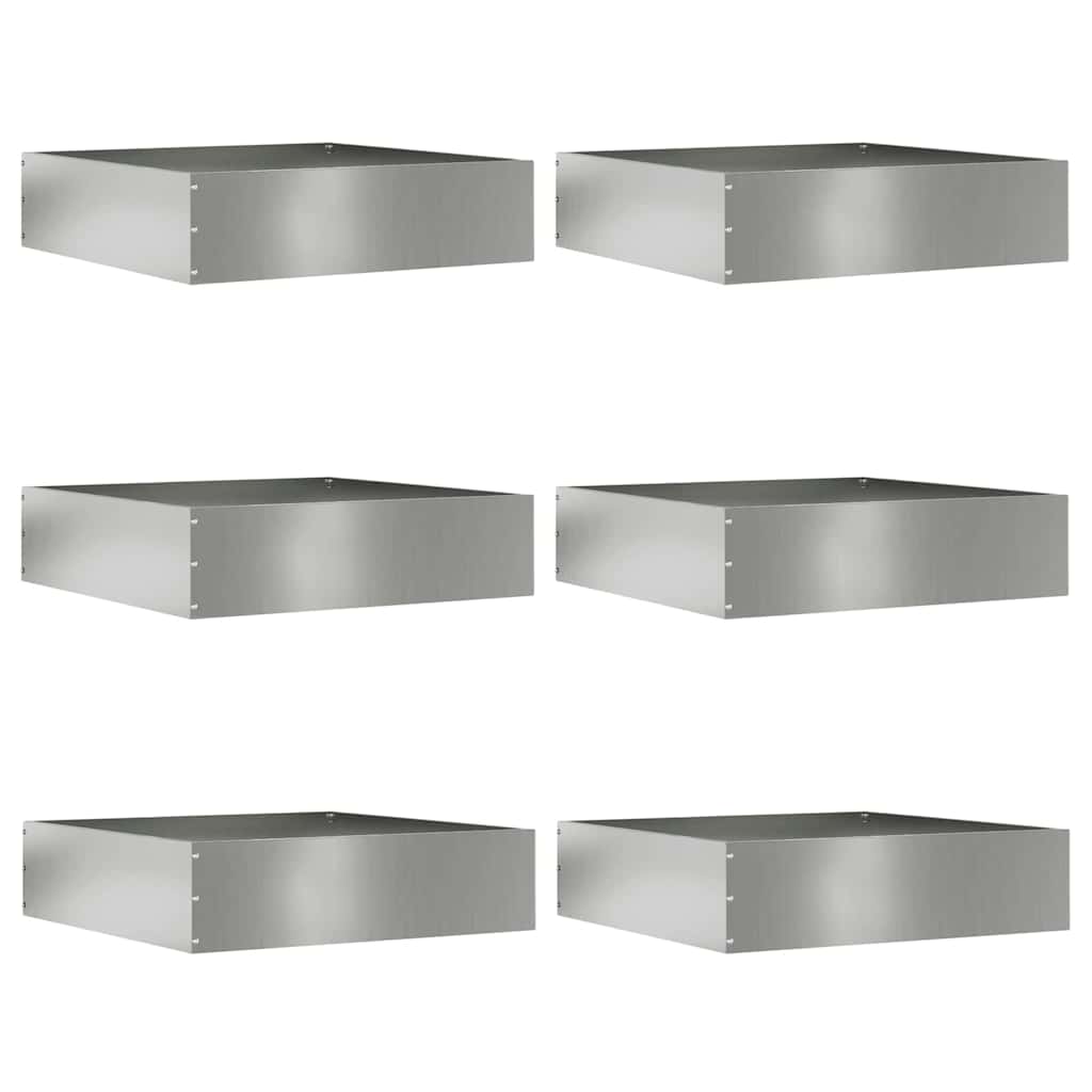 vidaXL Lawn Edging Black 40 x 40 x 13 cm Steel