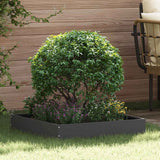 vidaXL Lawn Edging Black 40 x 40 x 13 cm Steel