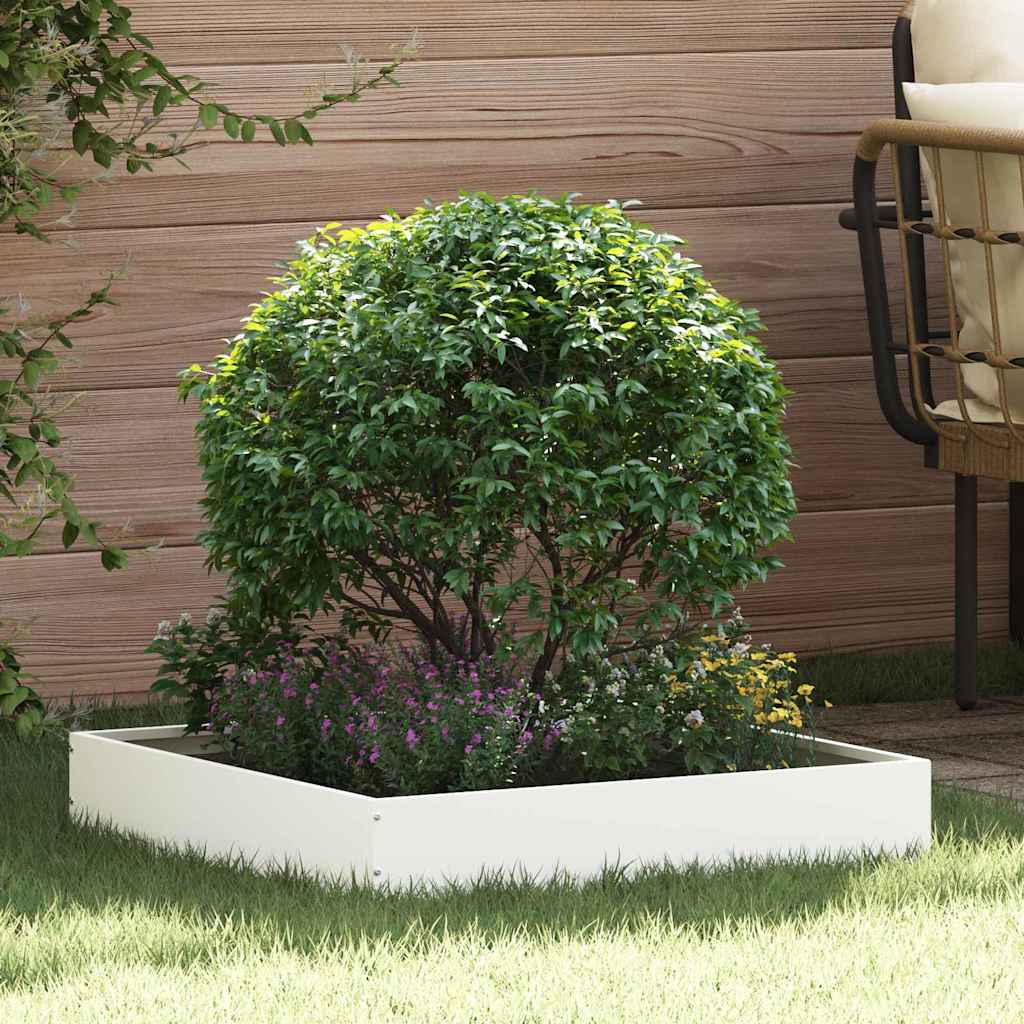 vidaXL Lawn Edging Black 40 x 40 x 13 cm Steel