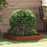 vidaXL Lawn Edging Black 40 x 40 x 13 cm Steel