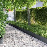 vidaXL Gazonranden 10 pcs Zwart 103 x 0,05 x 22 cm Staal