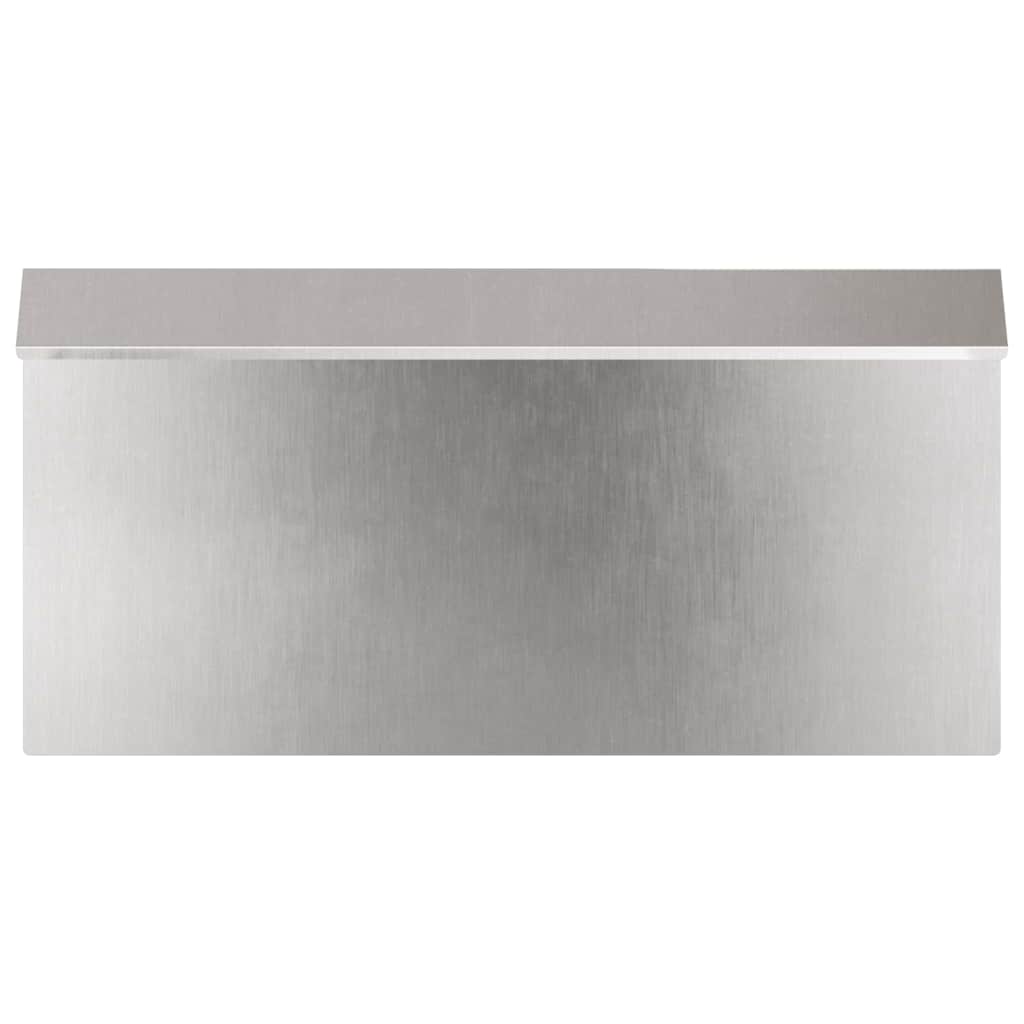 vidaXL Slakkenhekje Zilver 50 x 3,5 x 25 cm Roestvrij staal