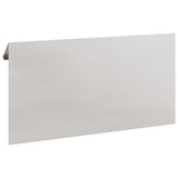 vidaXL Slakkenhekje Zilver 50 x 3,5 x 25 cm Roestvrij staal